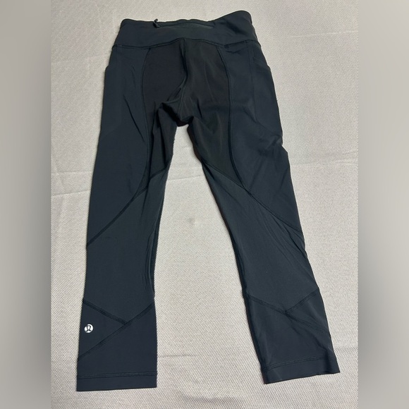 Lululemon Pace Rival Crop Leggings Size 6 Black Athletic Leggings - Picture 6 of 9